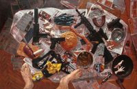 Żywią-i-bronią, oil on canvas-106x160cm, 2011
